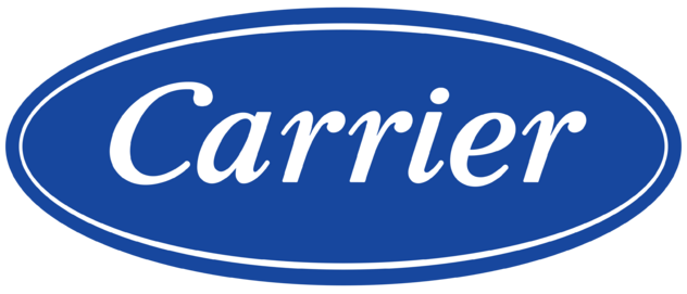 A blue oval featuring a prominent carrier logo, symbolizing brand identity and recognition.