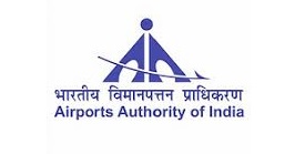 Logo of the Airports Authority of India, featuring a stylized design representing aviation and national connectivity.