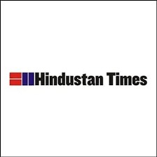 Logo of Hindustan Times, featuring bold text in black with stylized red and blue bars on the left.